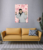 Karan Aujla Pink Aesthetic Wall Poster