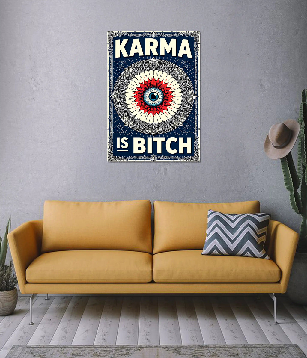 Karma Mandala Aesthetic Wall Poster