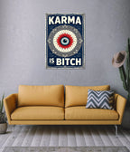 Karma Mandala Aesthetic Wall Poster