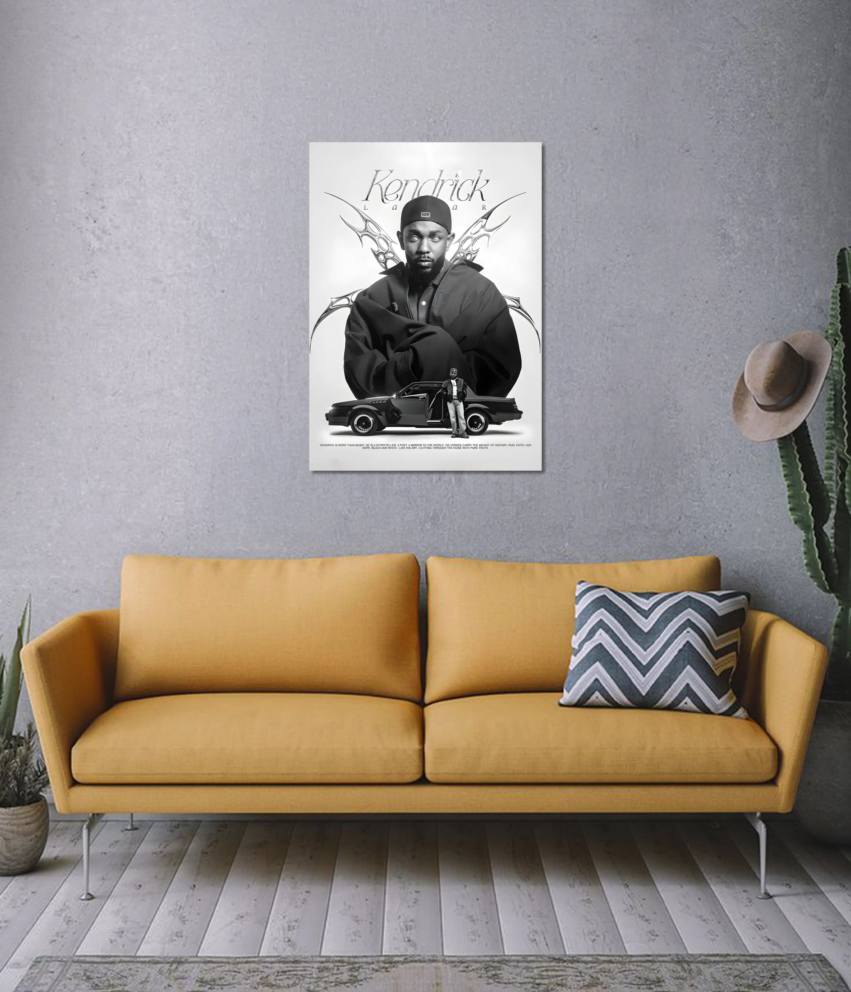 Kendrick Lamar – Black & White Aesthetic Wall Poster