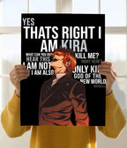 Kira's Iconic Laugh – Death Note Anime Wall Poster Holding Image - Everanta