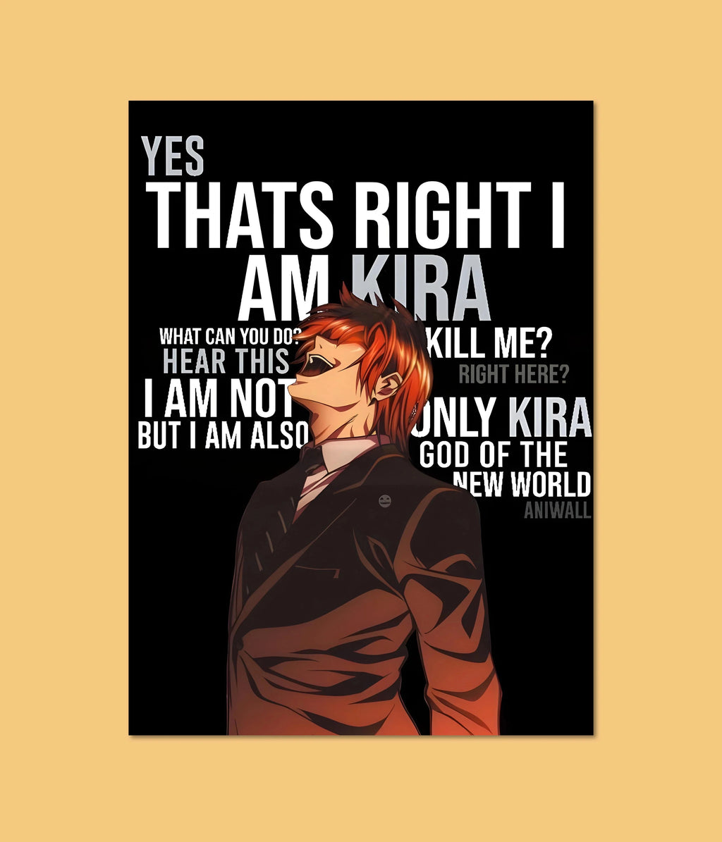 Kira's Iconic Laugh – Death Note Anime Wall Poster