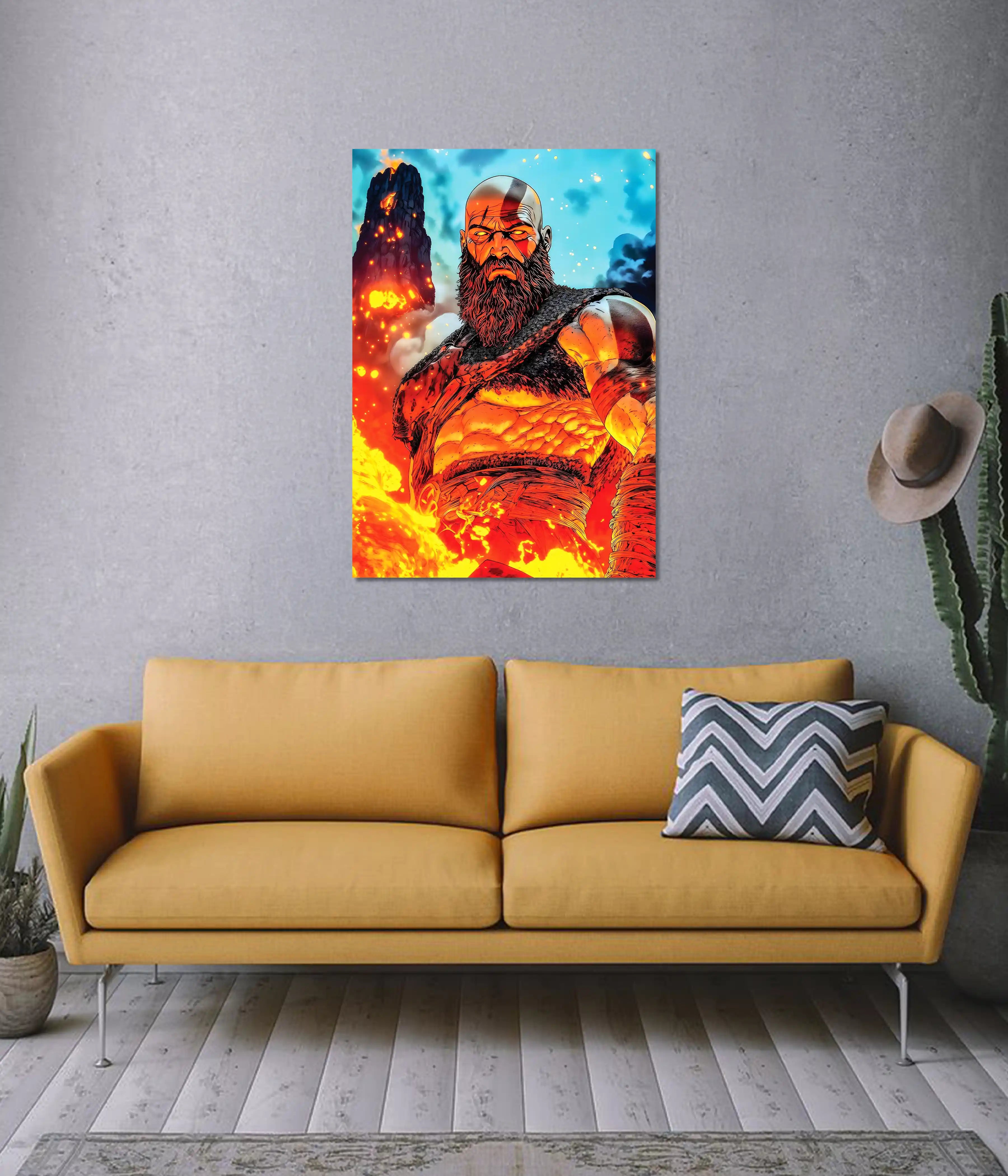 Kratos Fire God Poster – God of War