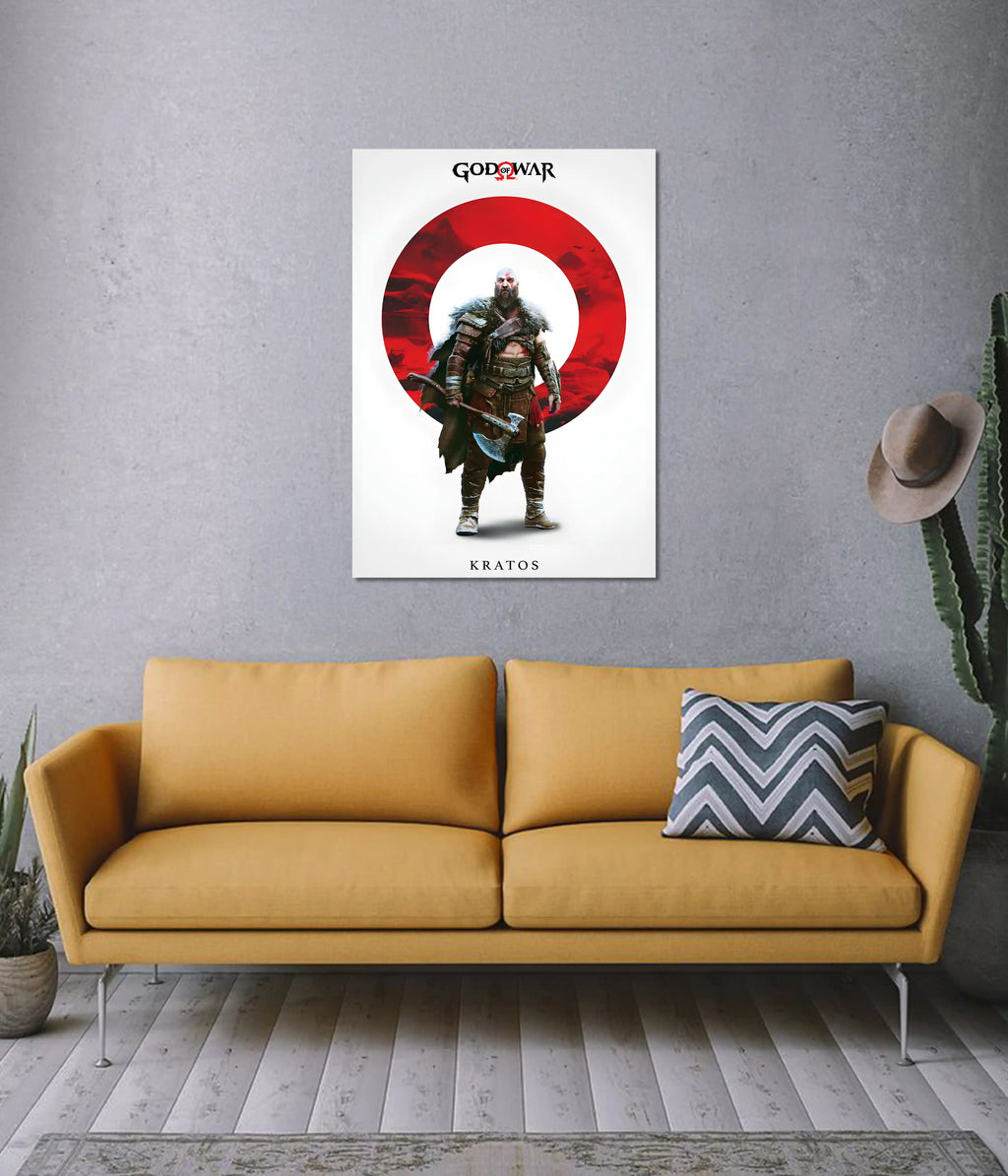 Kratos Minimal Aesthetic Poster – God of War