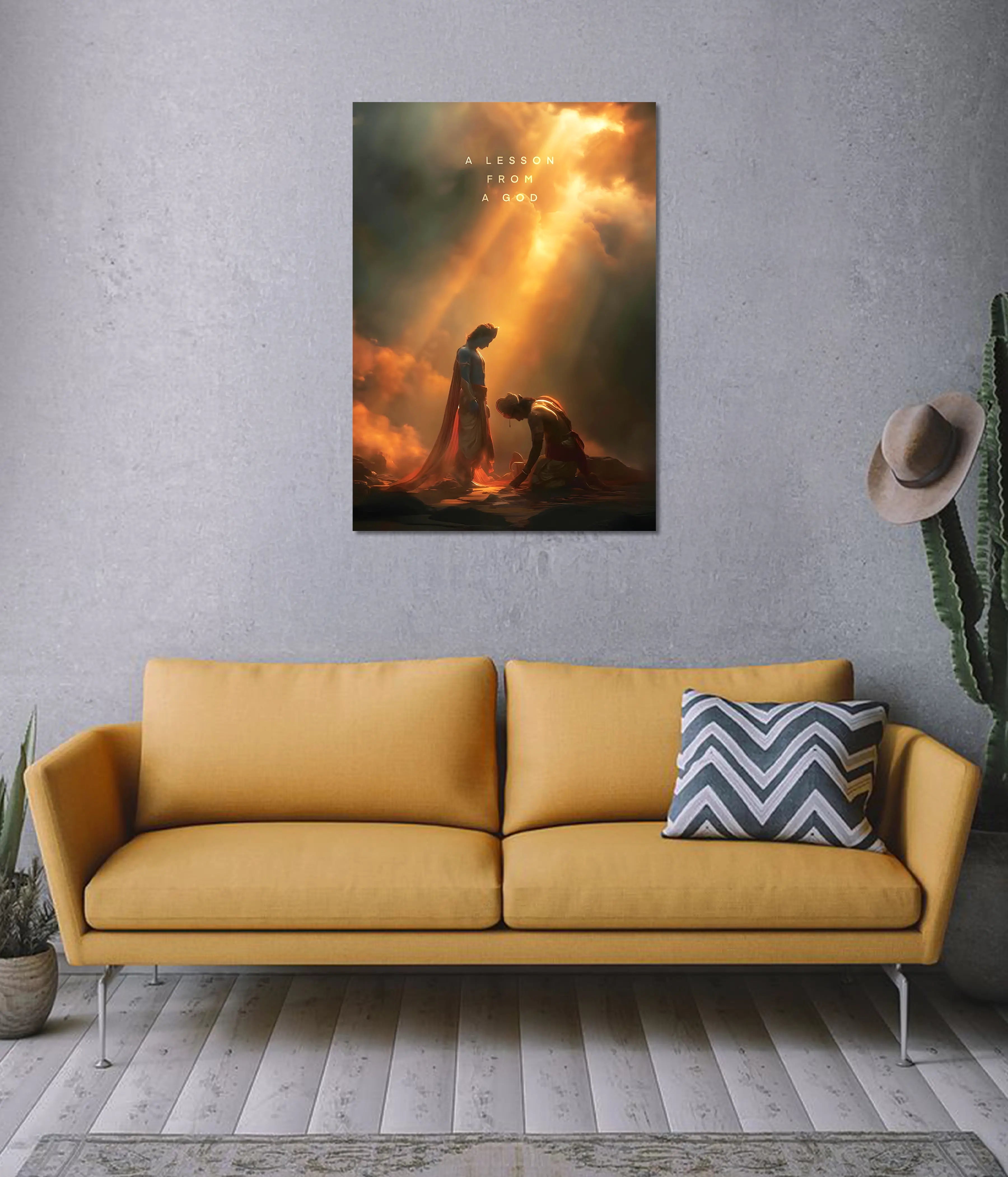 Krishna’s Divine Lesson – Light of Dharma Poster