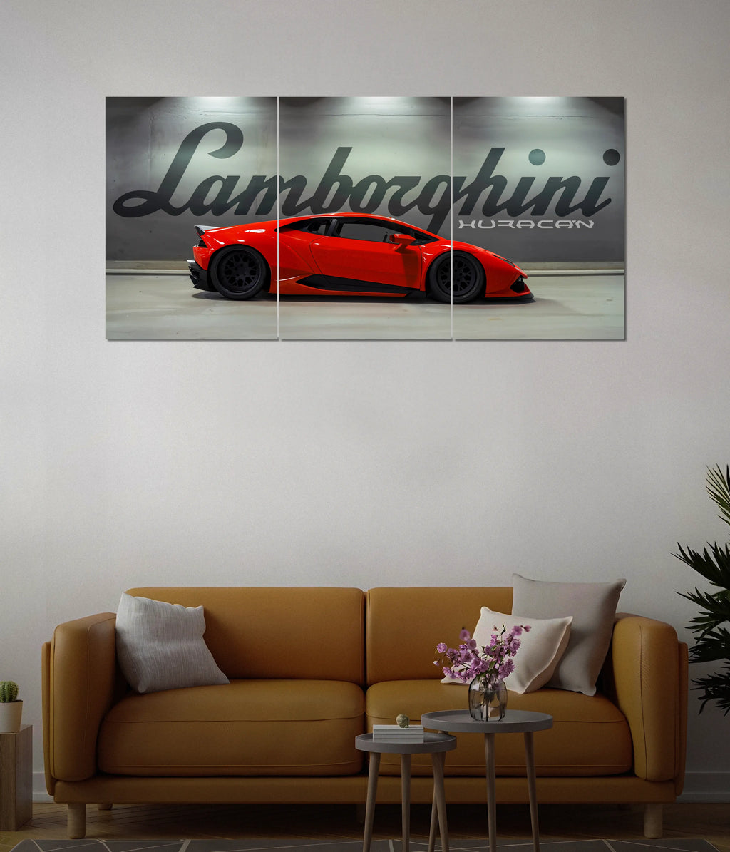 Lamborghini Huracán – Red Beast Split Wall Poster