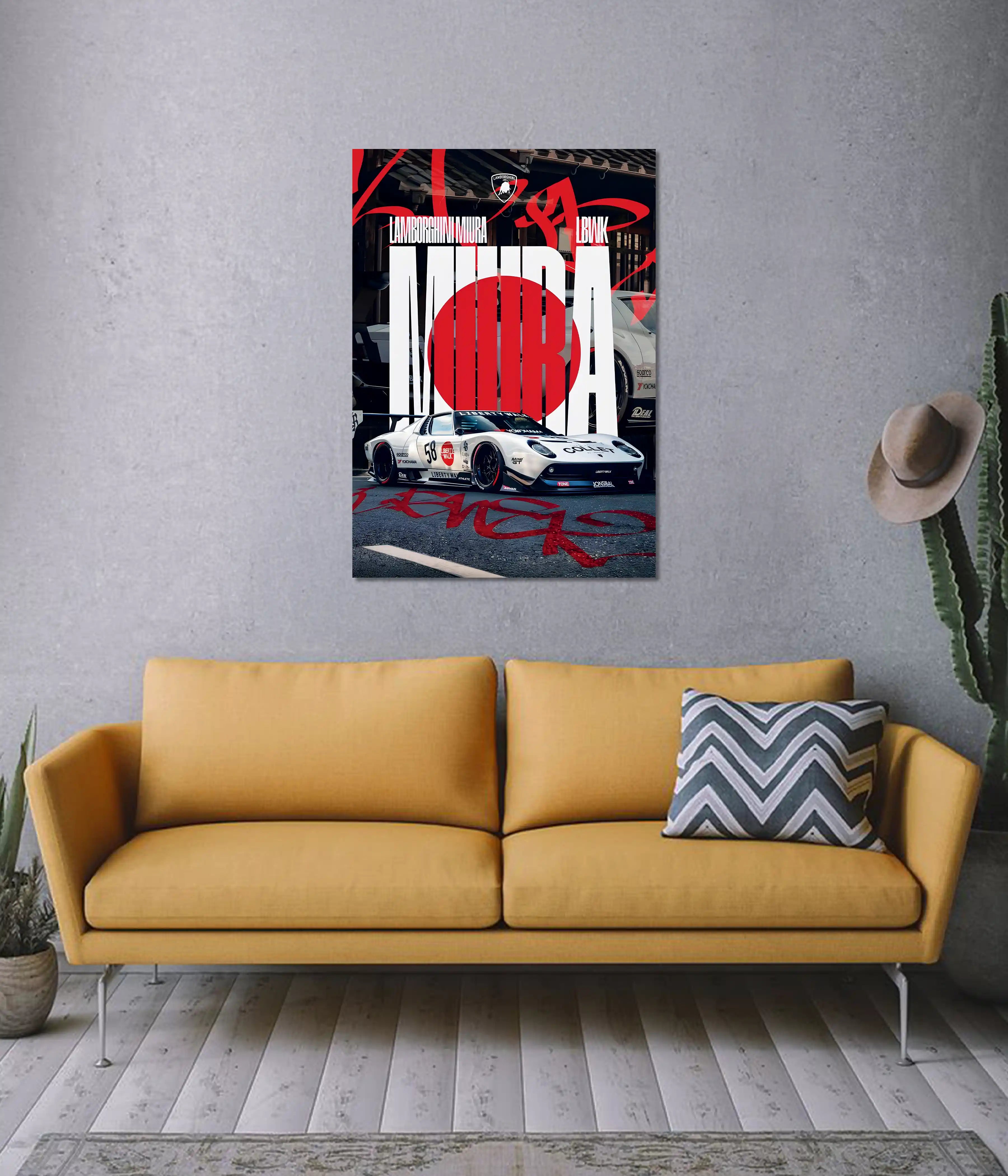 Lamborghini Miura Liberty Walk Wall Poster