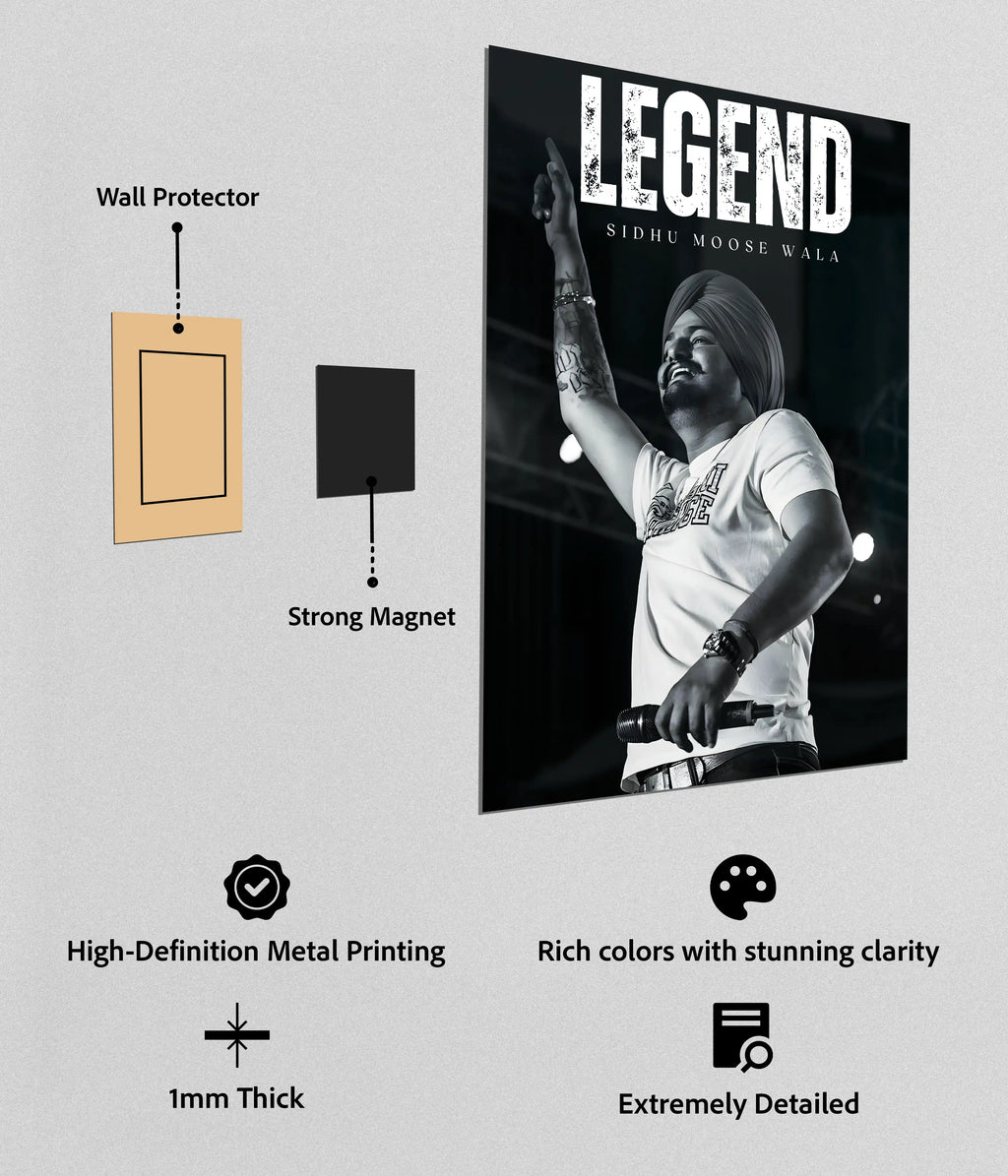 Legend – Sidhu Moose Wala Iconic Metal Poster