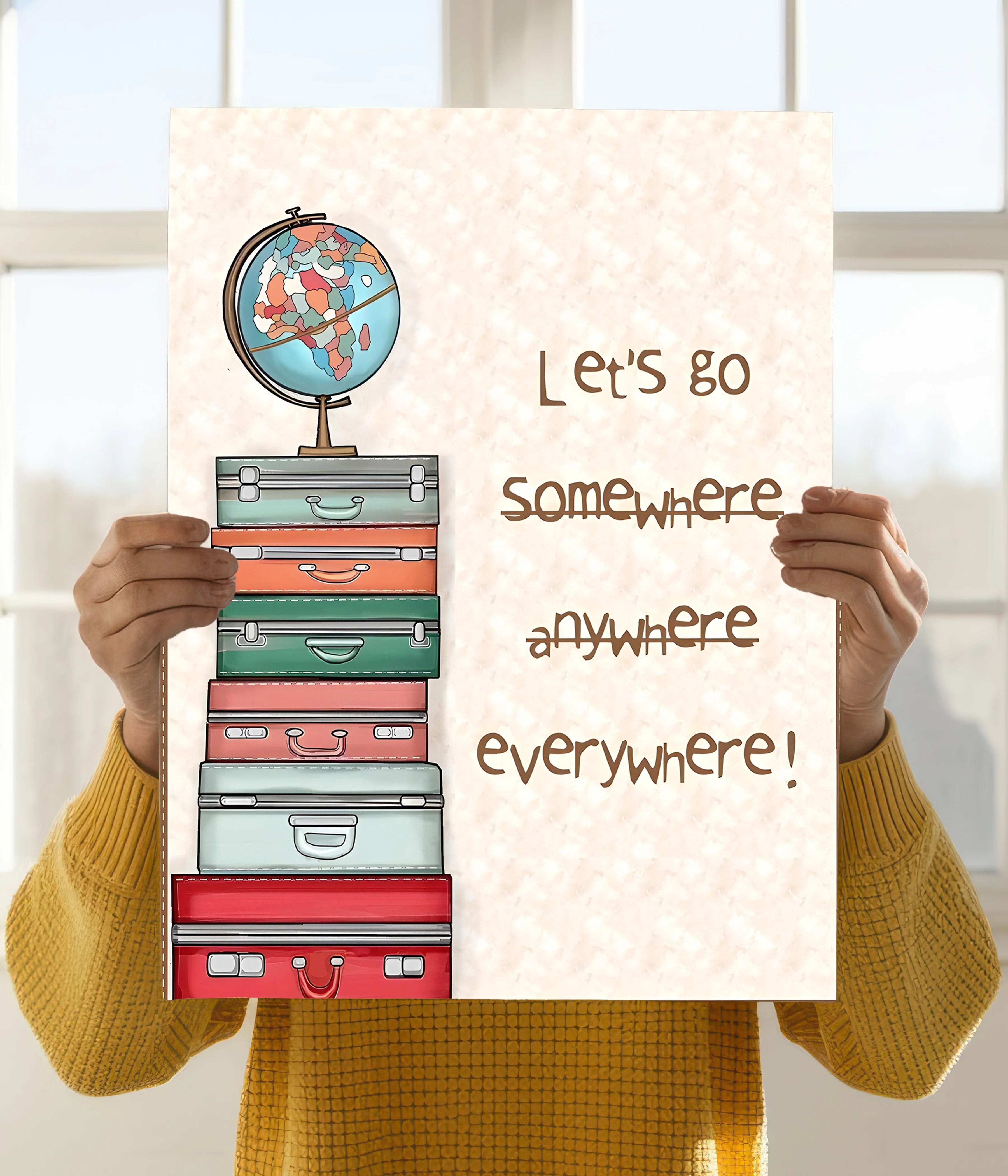 Let’s Go Everywhere – Travel Poster