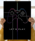 Let’s Play – Minimal Gaming Wall Poster Main Image - Everanta