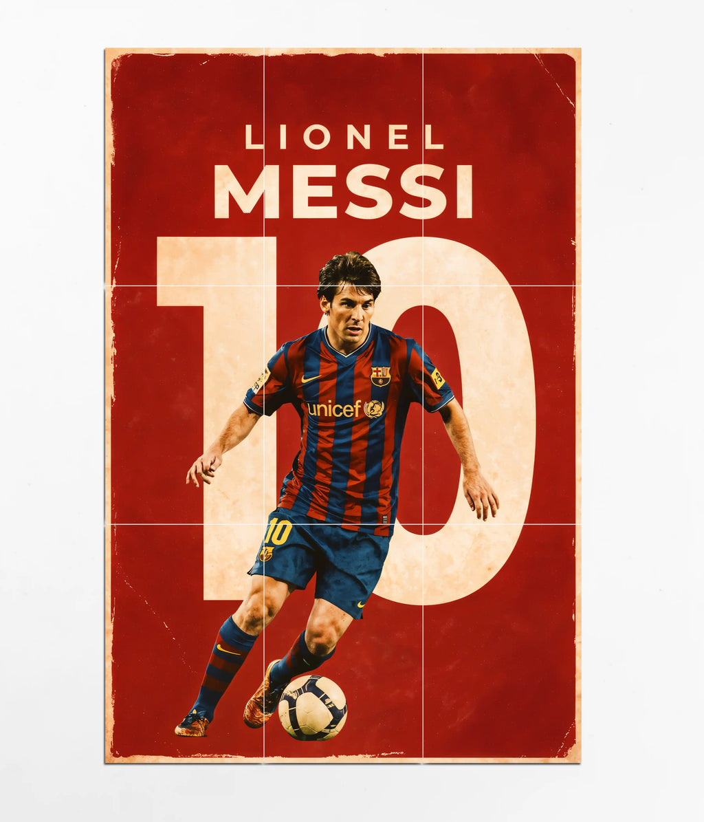 Lionel Messi 9-Piece Split Poster