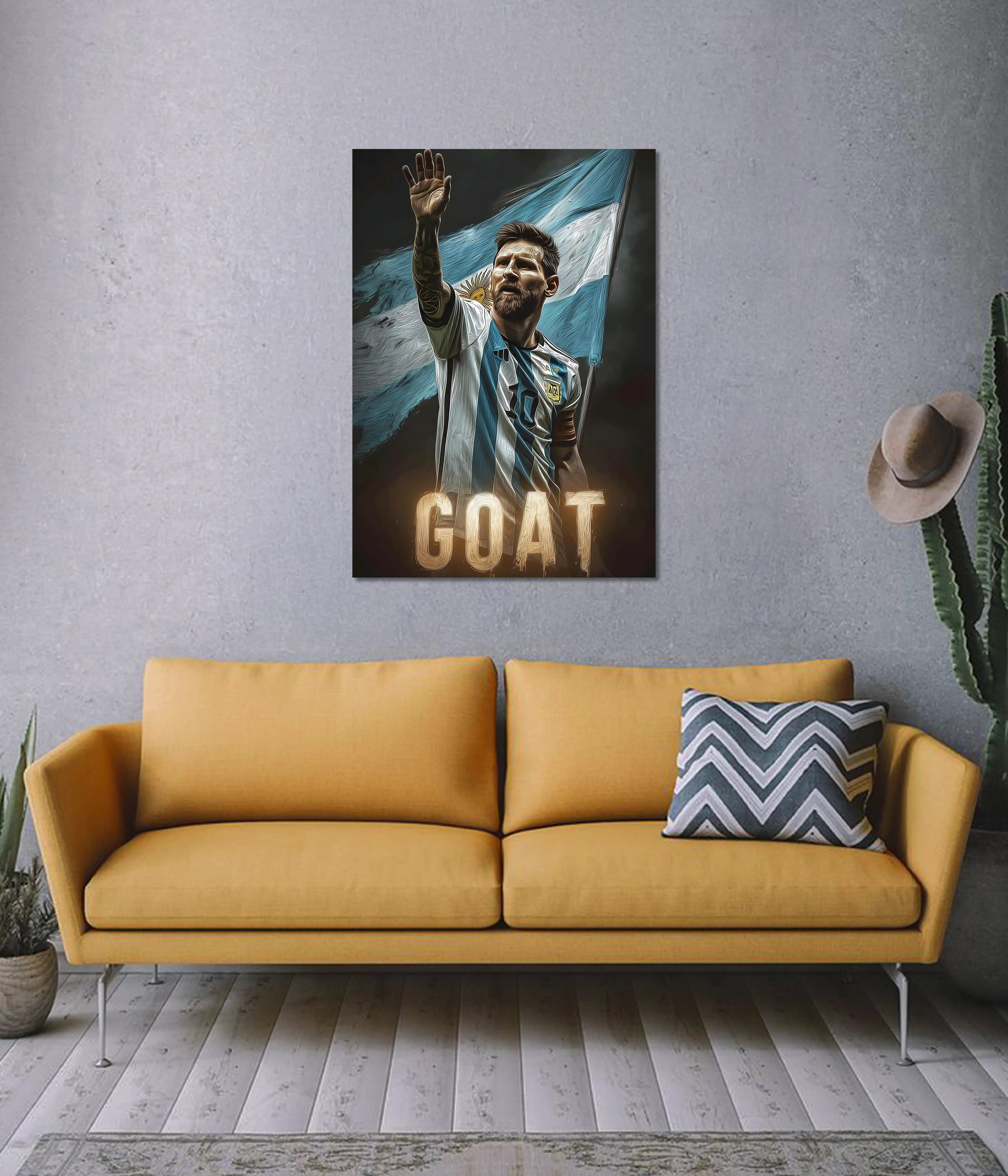 Lionel Messi GOAT Poster