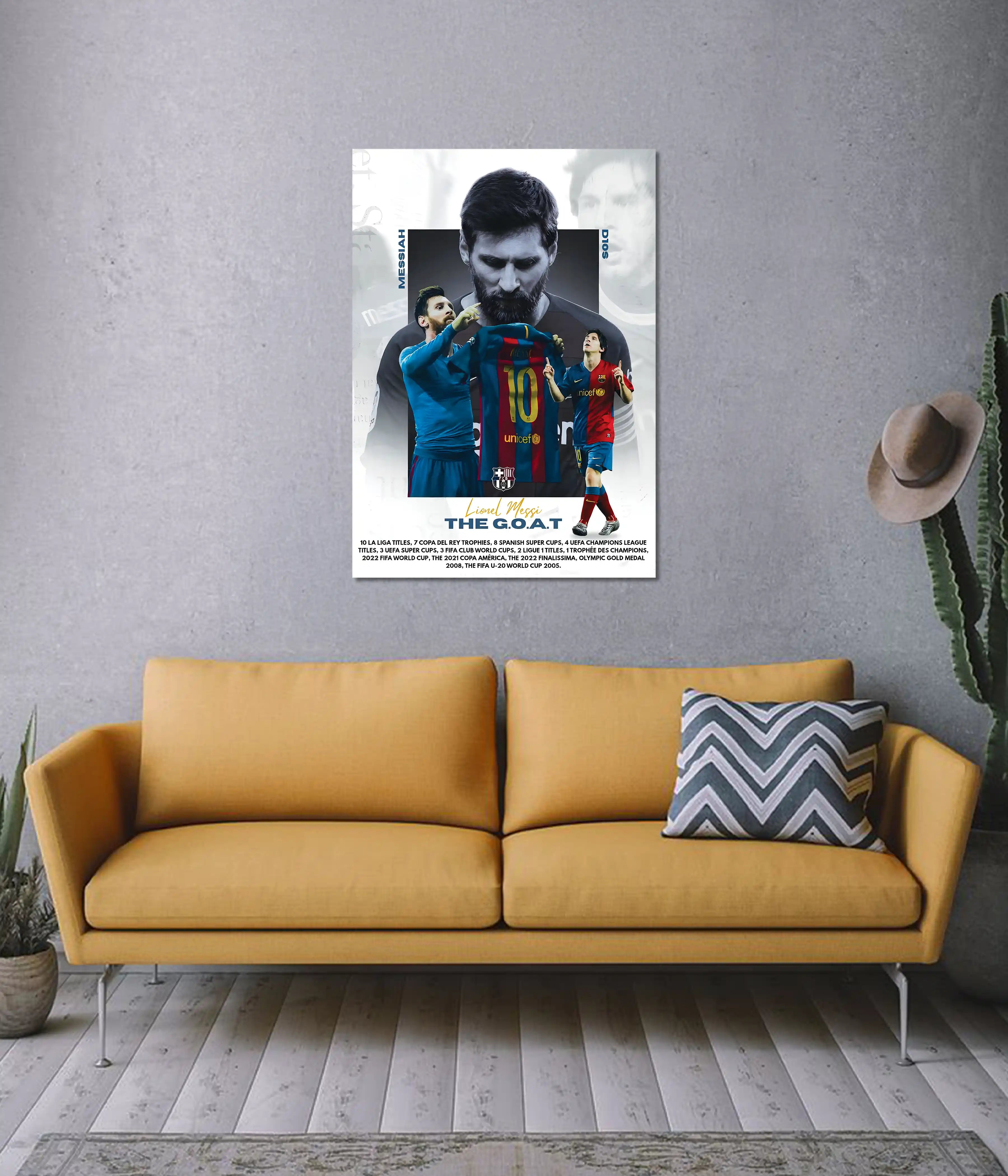 Lionel Messi – The G.O.A.T Legacy Wall Poster