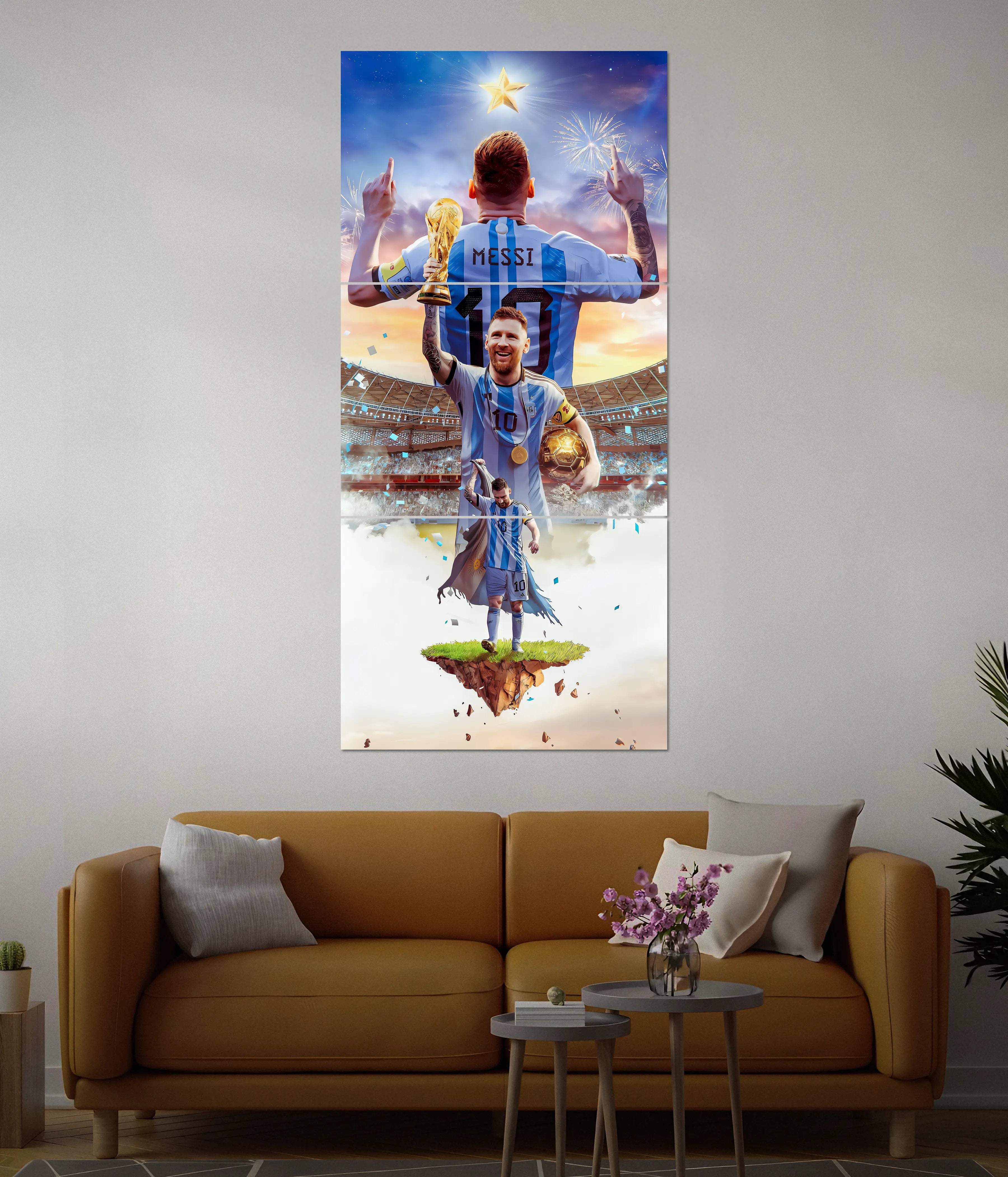Lionel Messi World Champion Split Poster