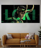 Loki Glitch Effect – Marvel Split Wall Poster