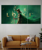 Loki Split Wall Poster – God of Mischief Marvel Wall Art