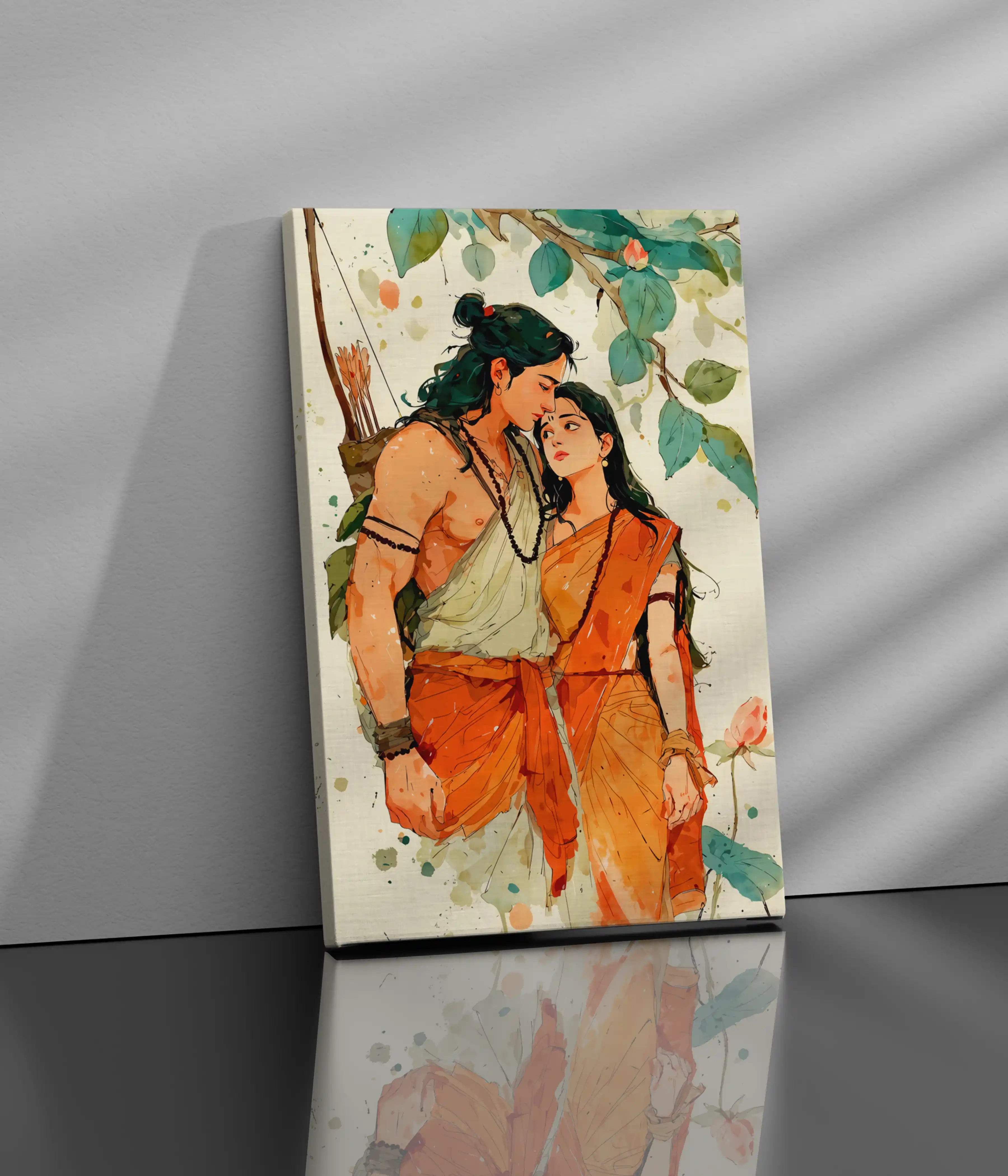 Lord Ram & Sita – Divine Love Canvas Print