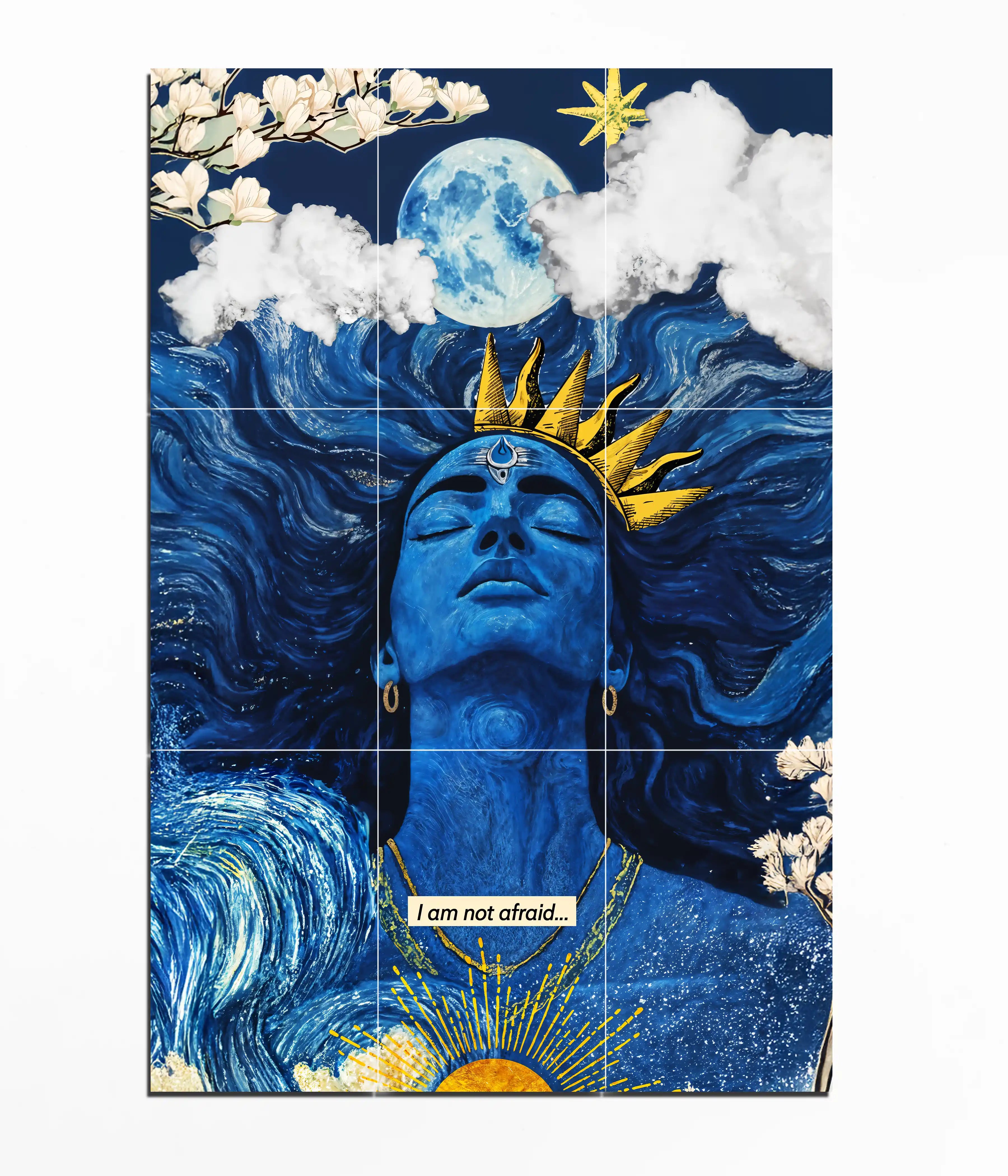 Lord Shiva Cosmic Energy 9-Piece Split Poster