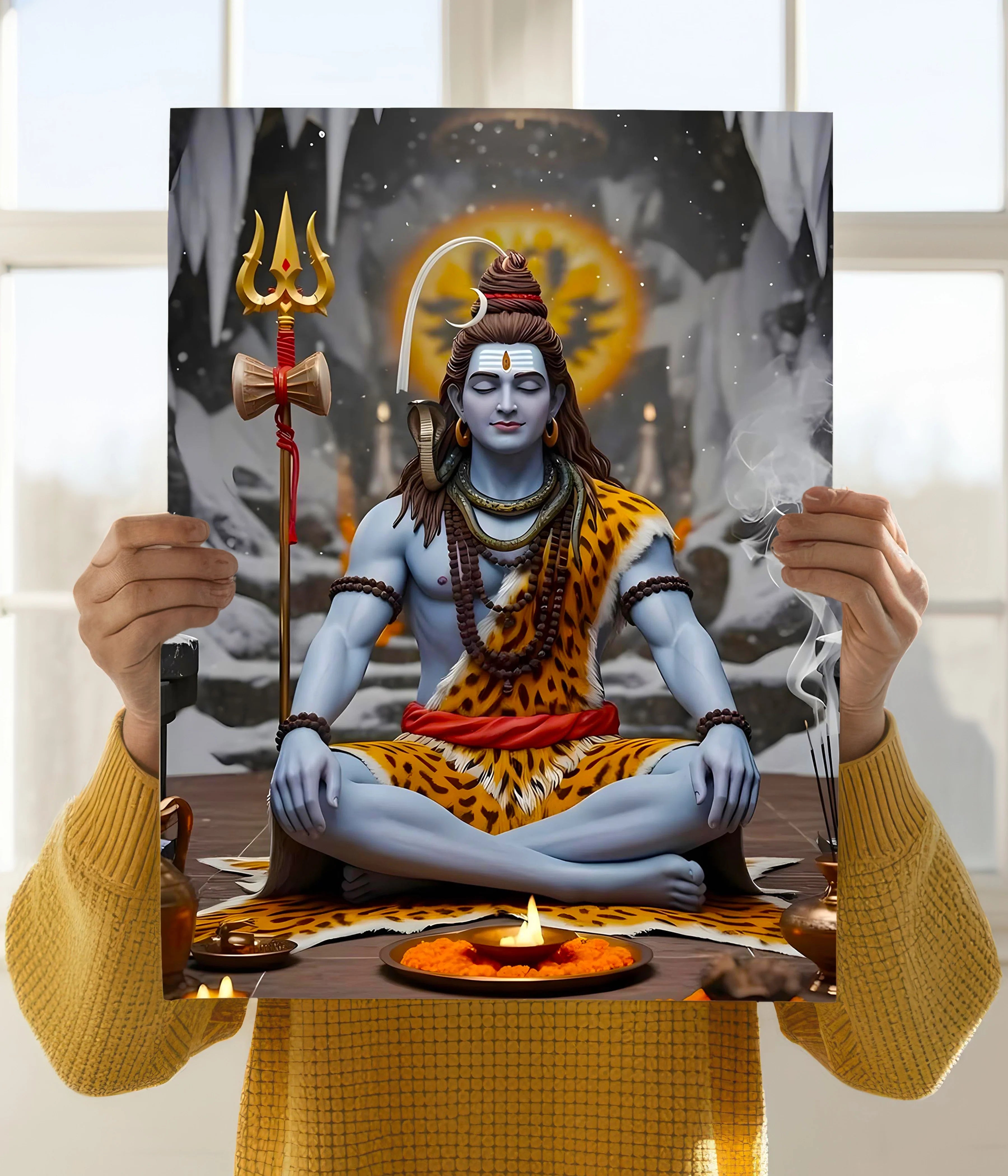 Lord Shiva in Himalayas – Devotional Poster