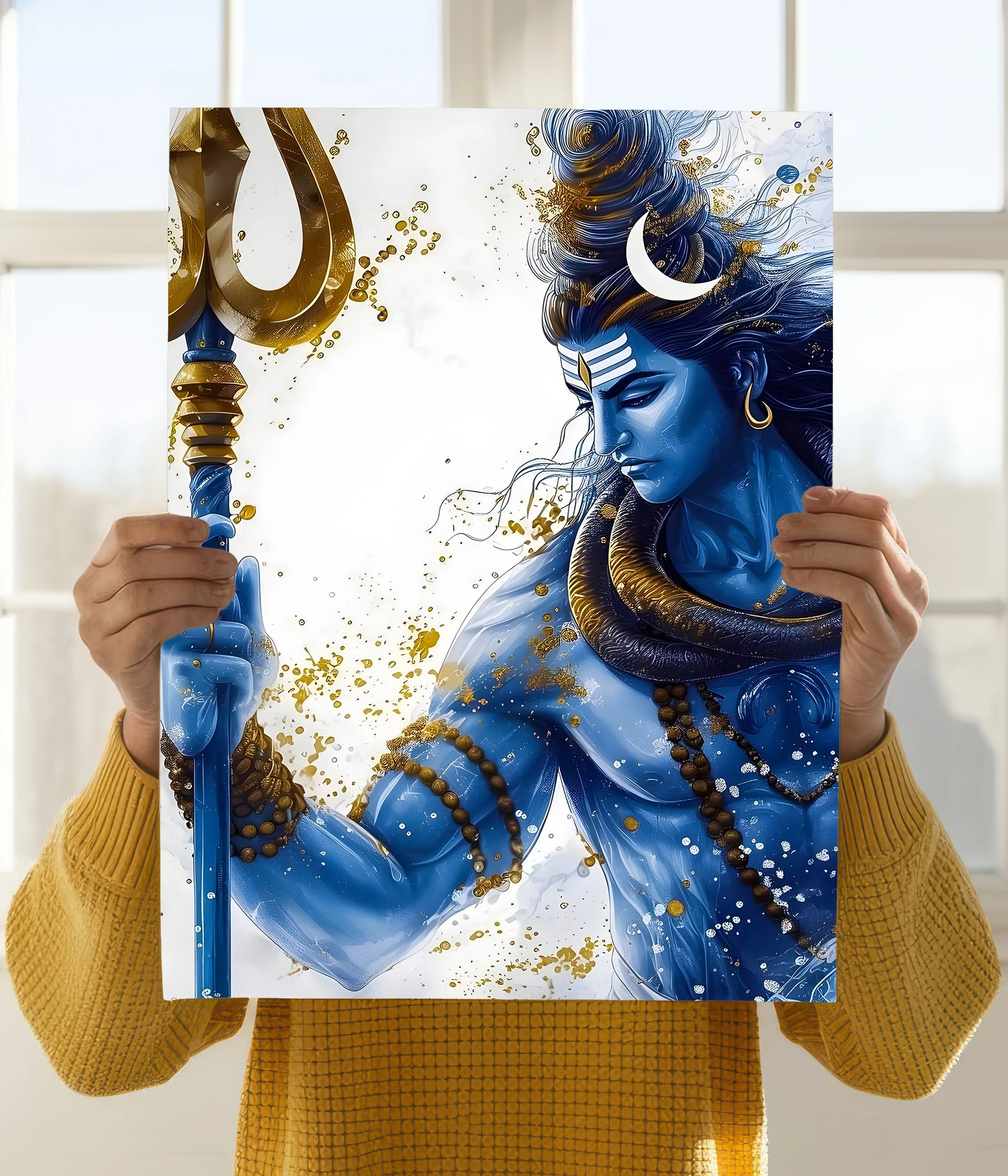 Lord Shiva with Trishul – Devotional Poster