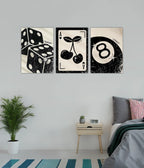 Lucky Symbols Retro 3-Piece Poster Set Main Image - Everanta