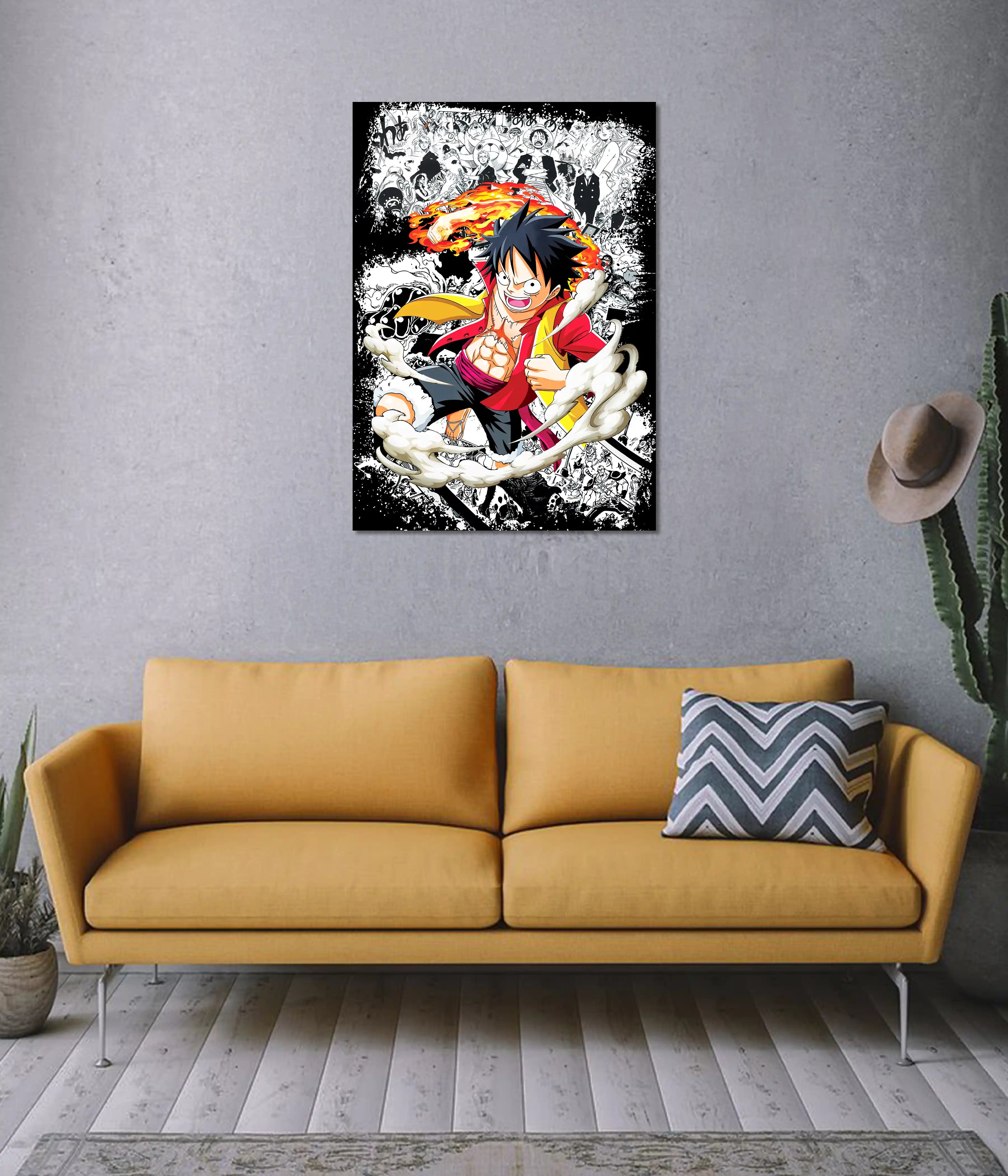 Luffy Gear 2 Action Poster - One Piece Anime