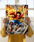 Luffy Wanted Punch – One Piece Action Poster Holding Image - Everanta