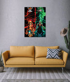Luffy & Zoro One Piece Wall Poster
