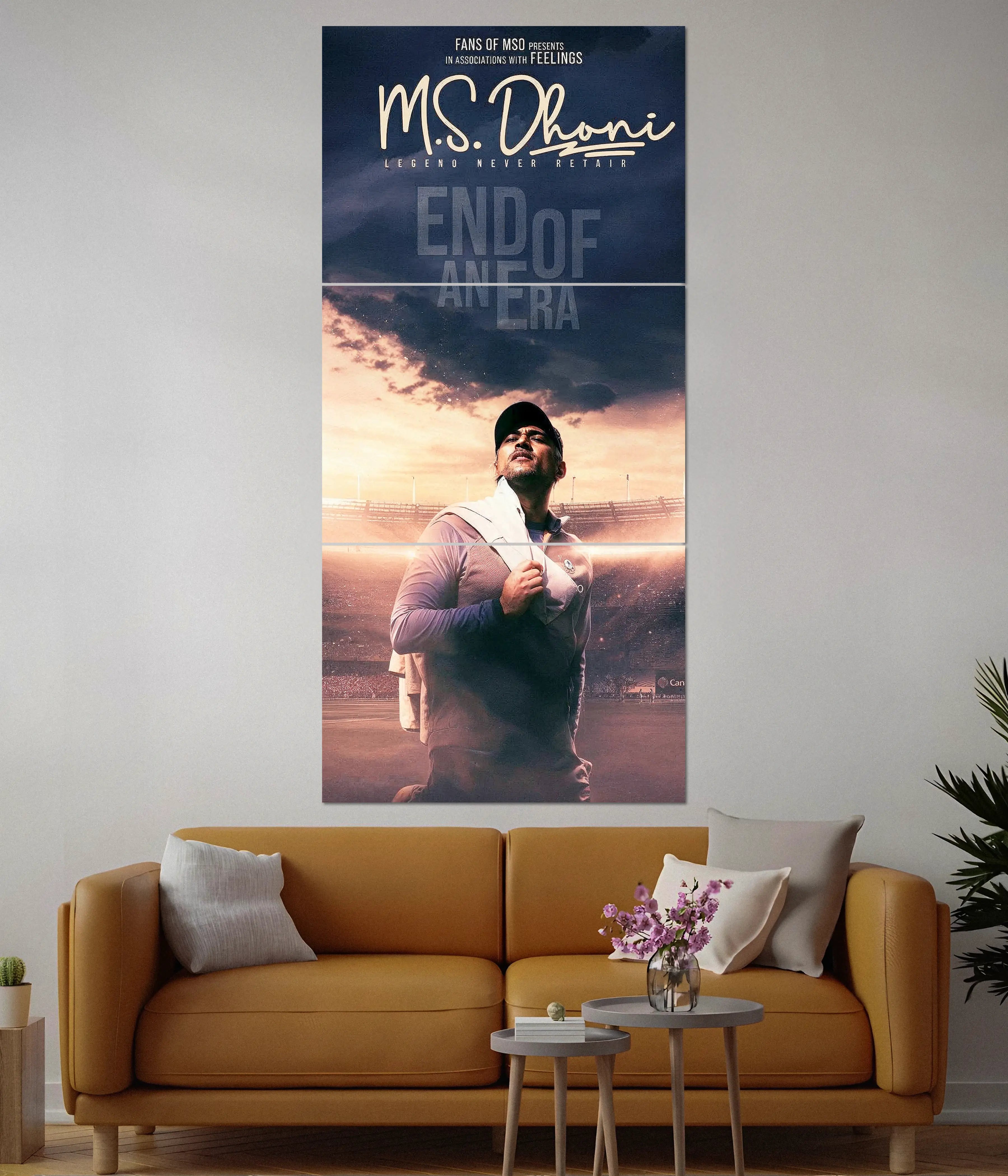 M.S. Dhoni – End of an Era Split Poster