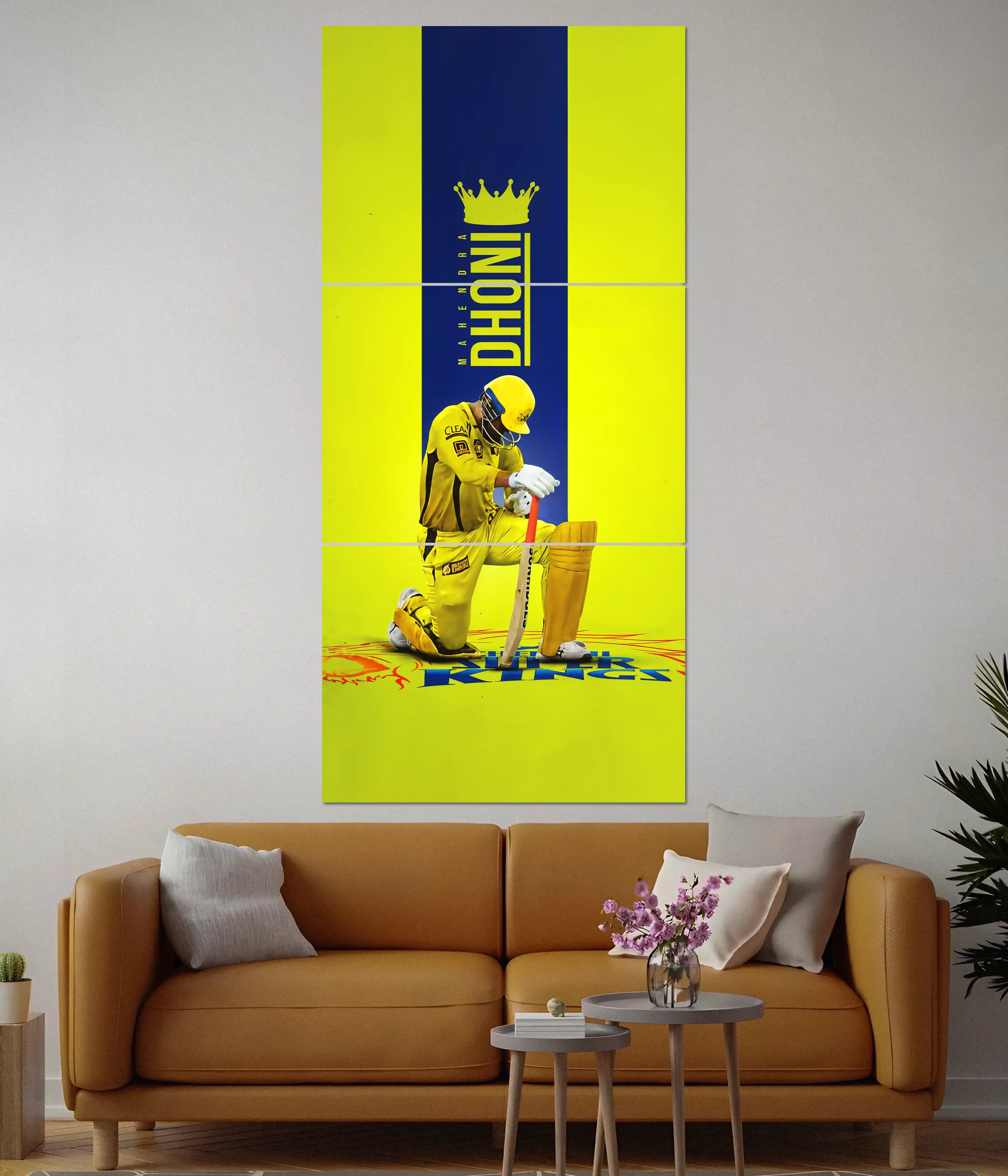 MS Dhoni – The King of Chennai Split Poster