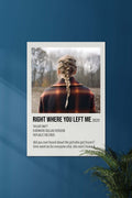Right where you left me x Taylor Swift | Music Card | Music Artist Poster