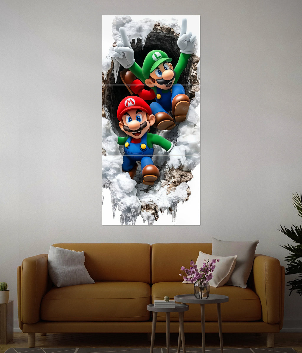 Mario Bros. Adventure – Gaming Split Wall Poster