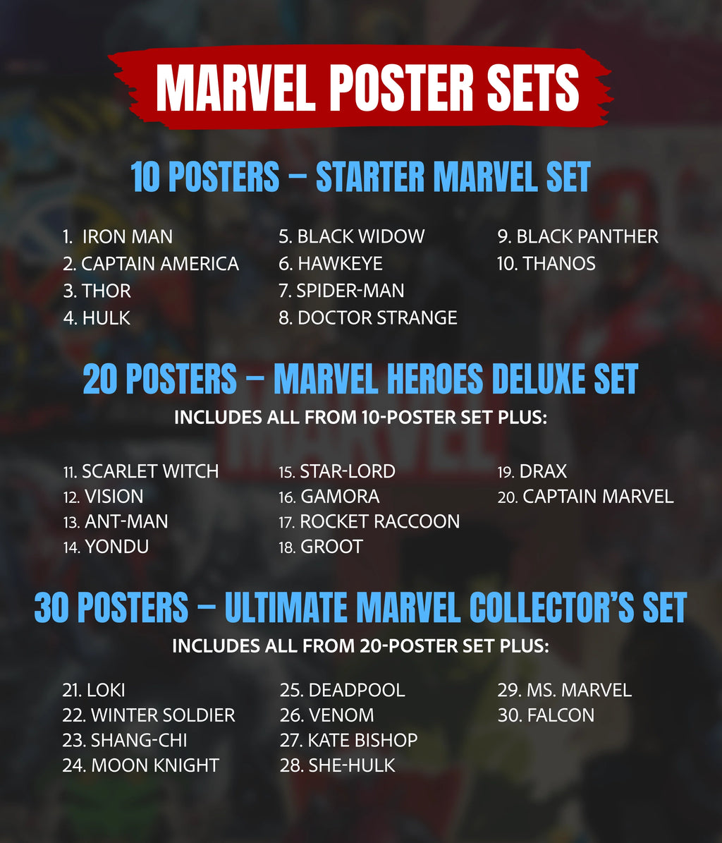 Marvel Superheroes Collector Poster Set