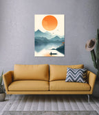 Minimal Sunrise Aesthetic Wall Poster