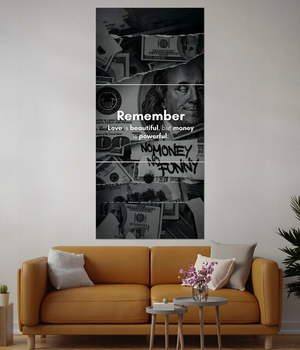 Money is Powerful Motivational Split Poster