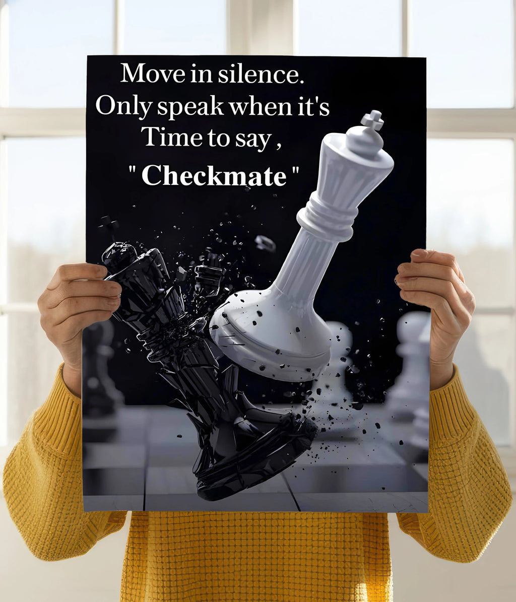 Move in Silence – Checkmate Motivational Poster
