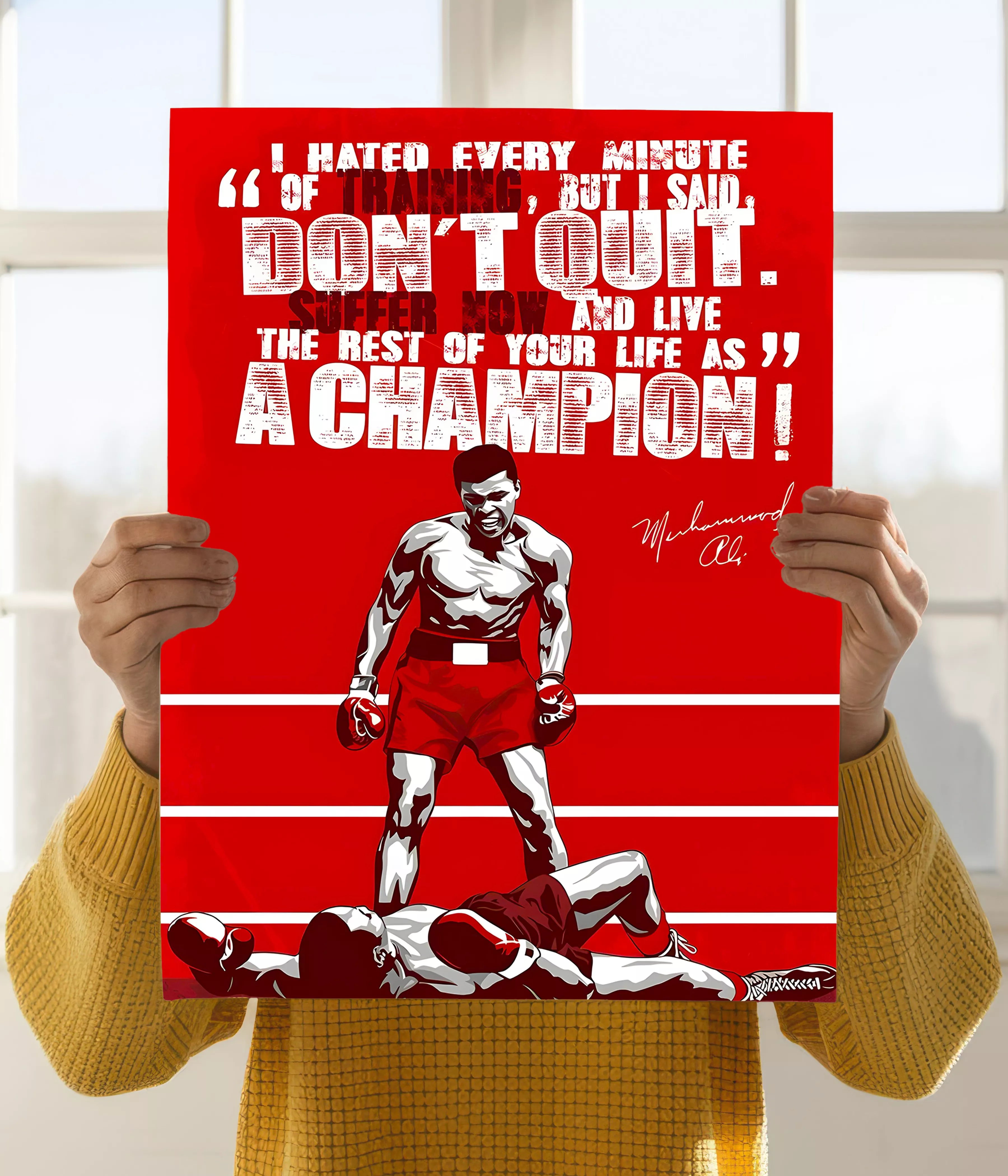 Muhammad Ali – Champion’s Mindset Wall Poster