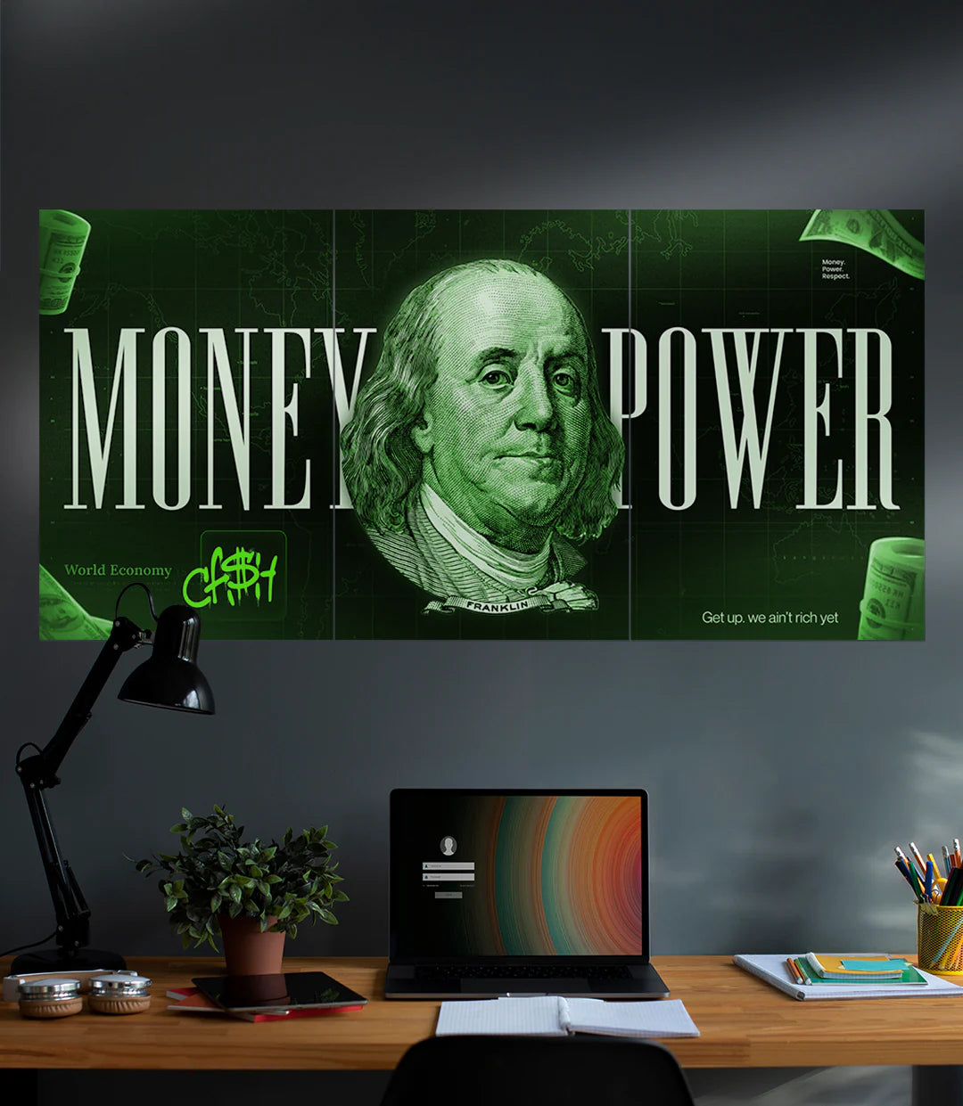 MONEY x POWER x RESPECT | Benjamin Franklin | 3 Piece Set