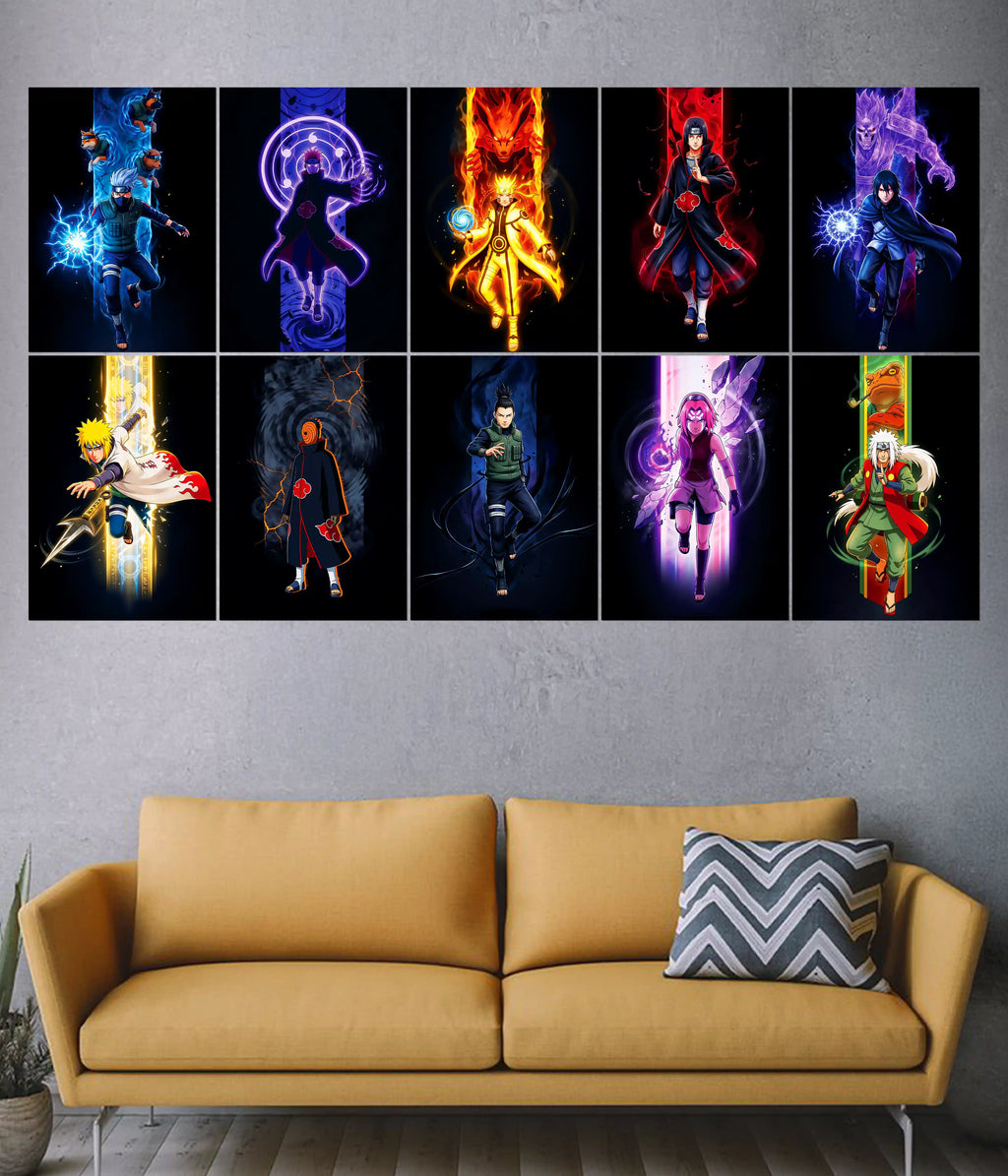Naruto Iconic Characters 10-Piece Wall Poster Set