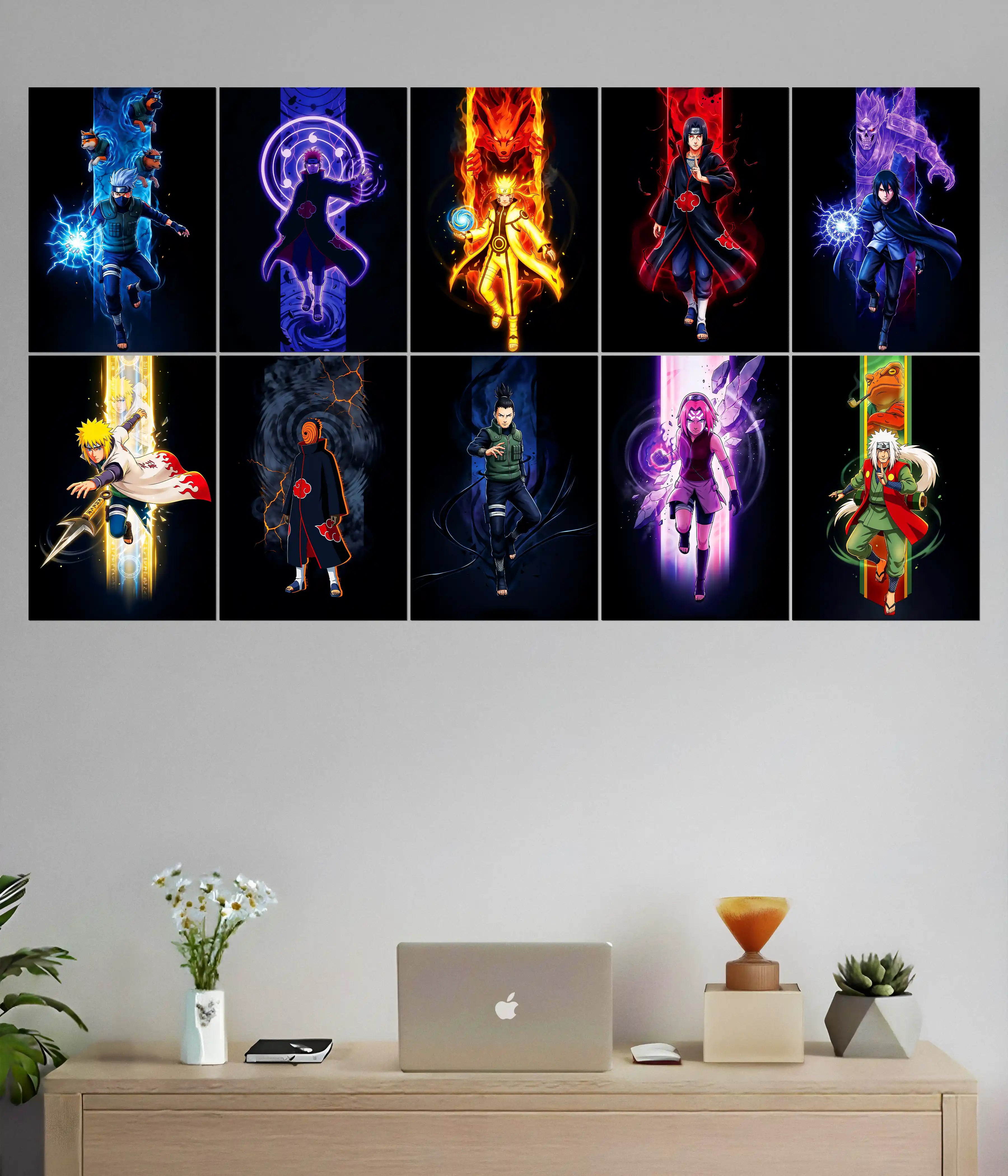 Naruto Iconic Characters 10-Piece Wall Poster Set Main Image - Everanta