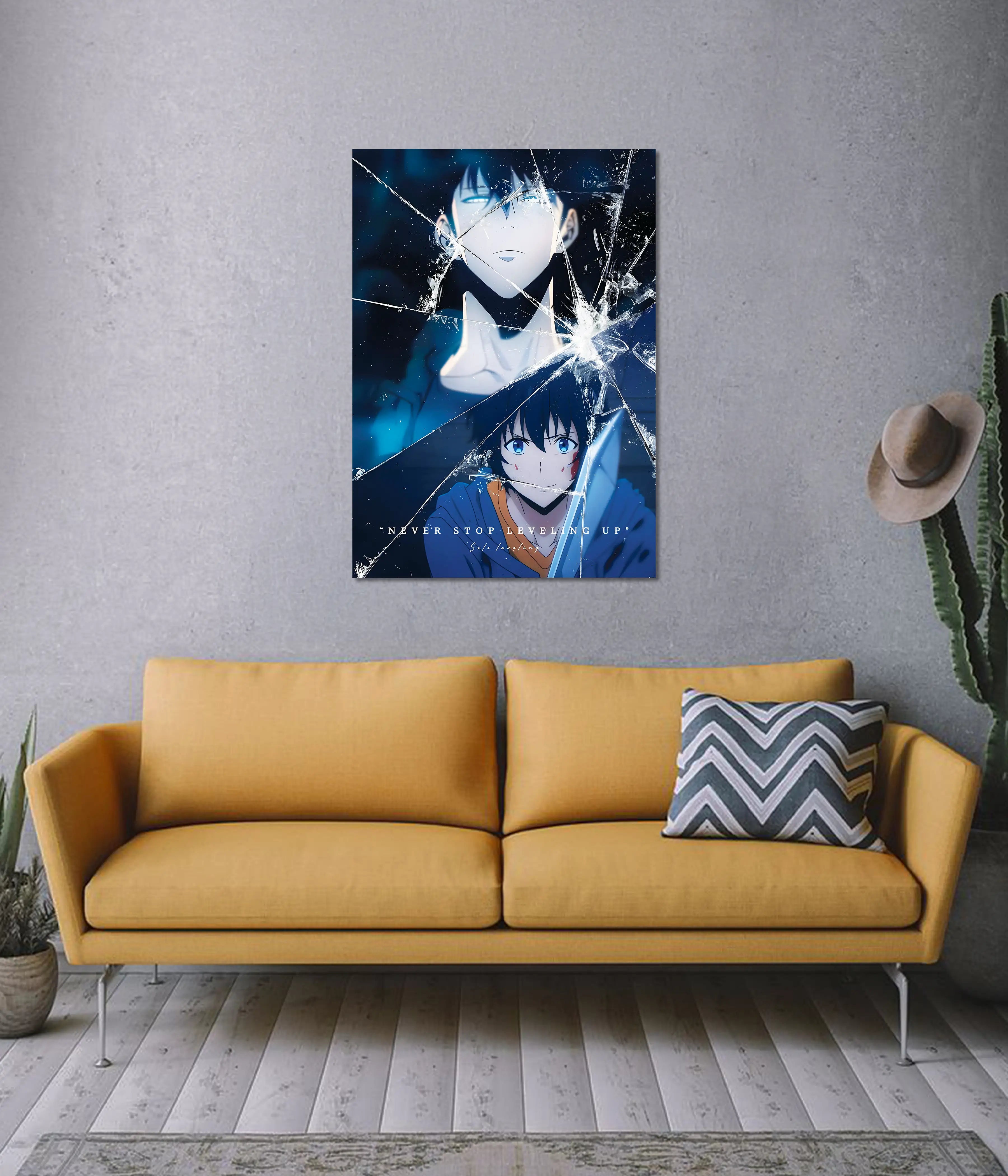 Never Stop Leveling Up – Solo Leveling Wall Poster