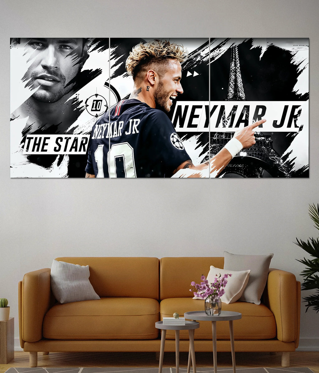 Neymar Jr. Iconic Football Split Poster
