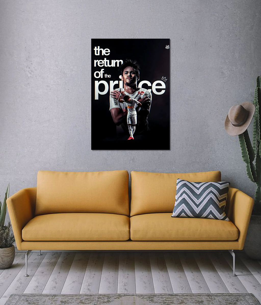 Neymar Jr “Return of the Prince” Football Poster
