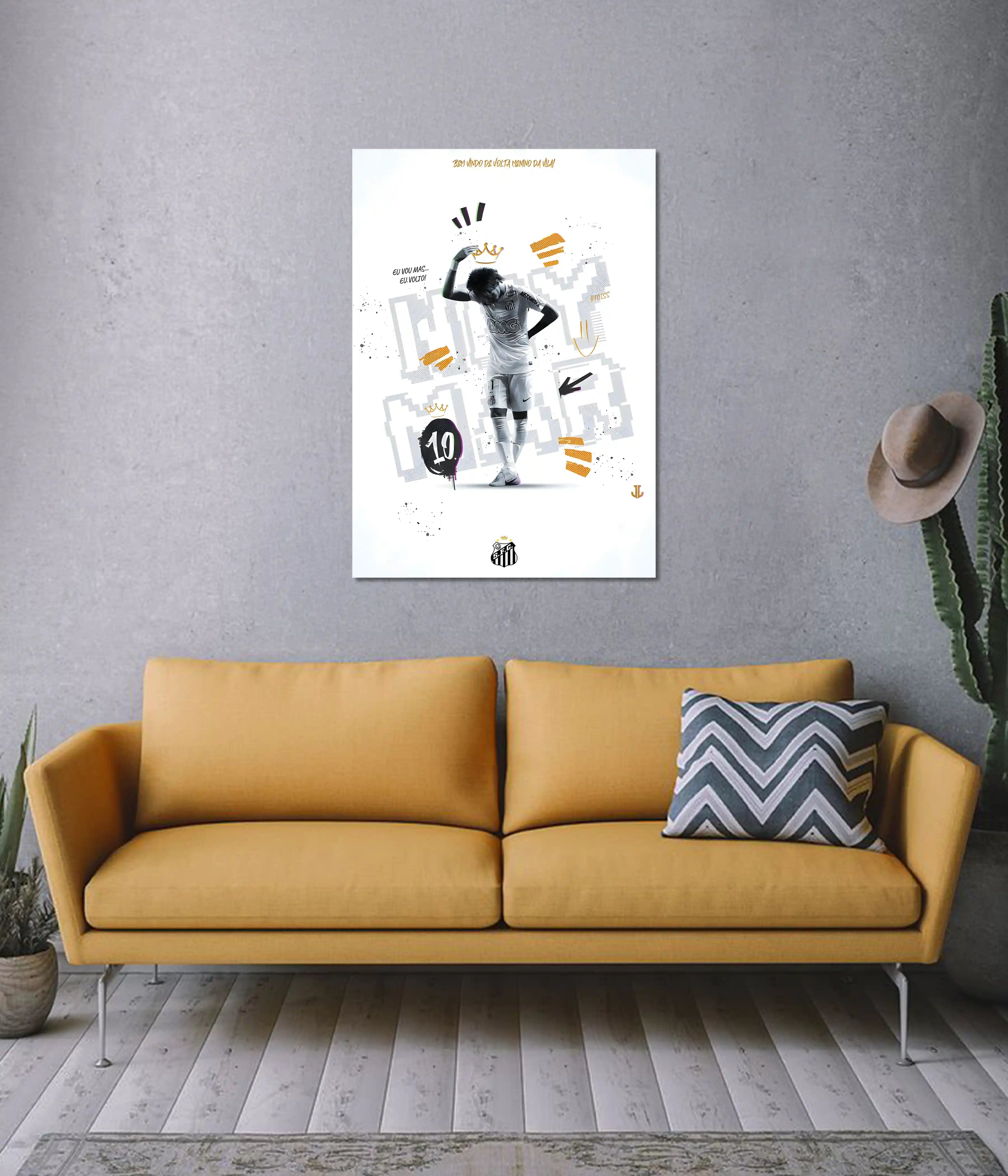 Neymar Jr “The King Returns” Football Poster