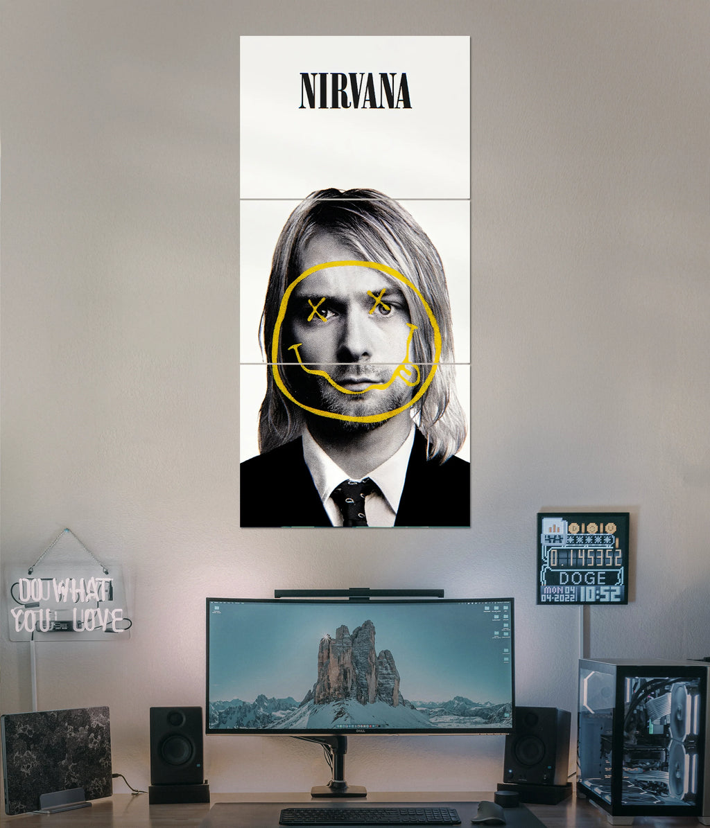 Nirvana Split Poster – Iconic Grunge Wall Art for Music Lovers Main Image - Everanta