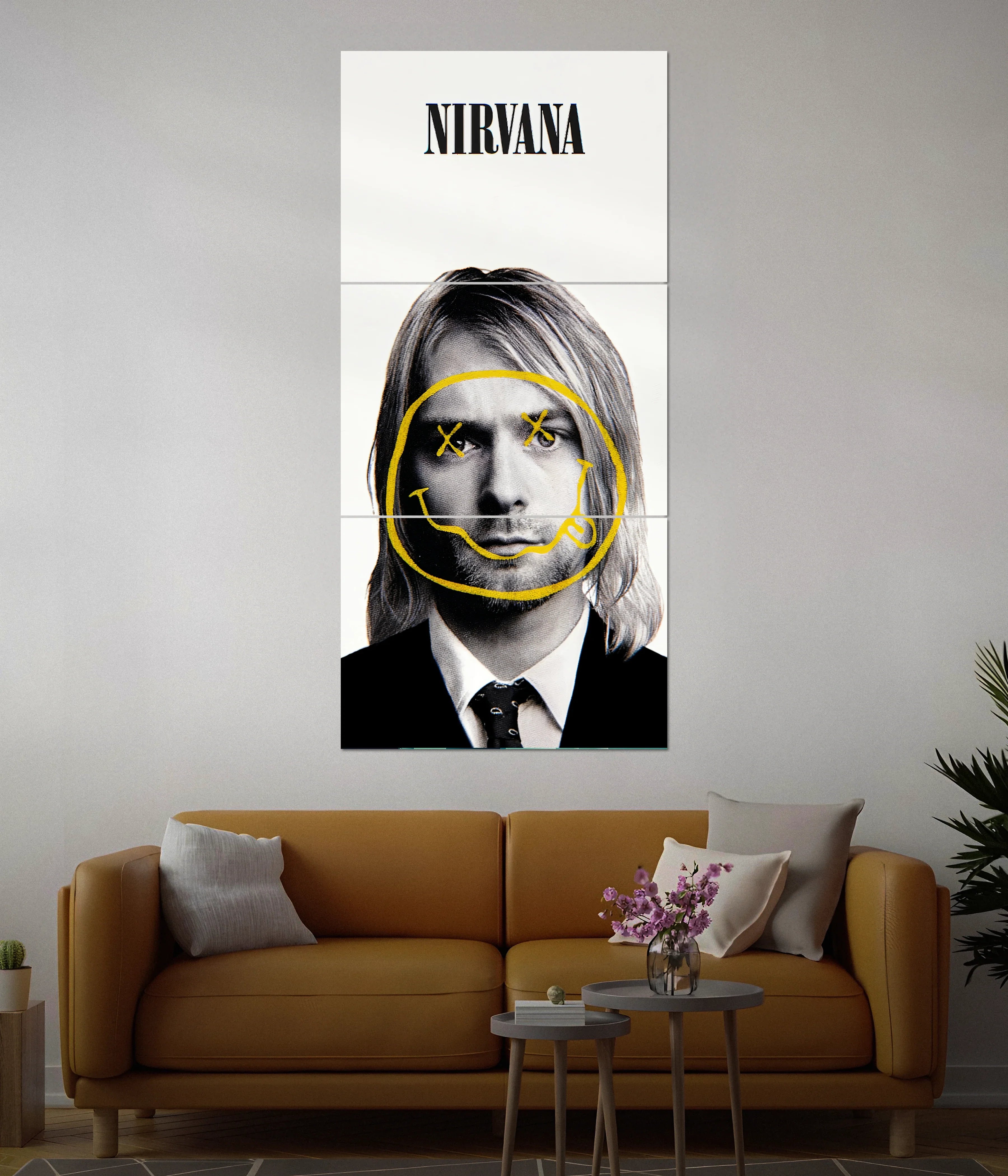 Nirvana Split Poster – Iconic Grunge Wall Art for Music Lovers