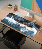Ocean Wave Desk Mat – Abstract Extended Gaming & Office Mouse Pad