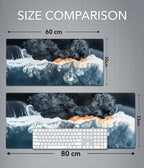 Ocean Wave Desk Mat – Abstract Extended Gaming & Office Mouse Pad