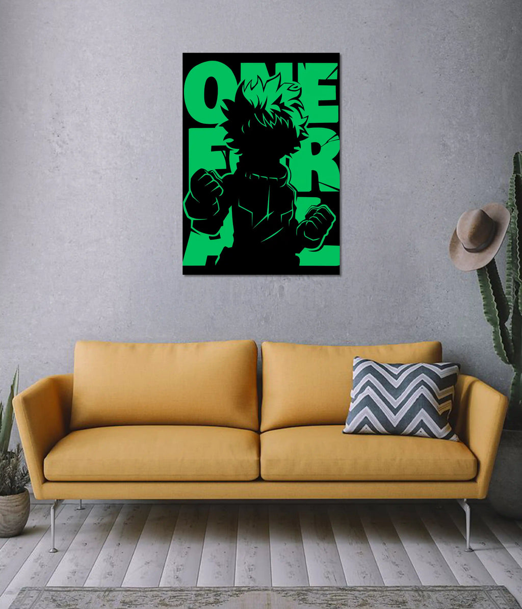One For All – Green Hero Anime Wall Poster