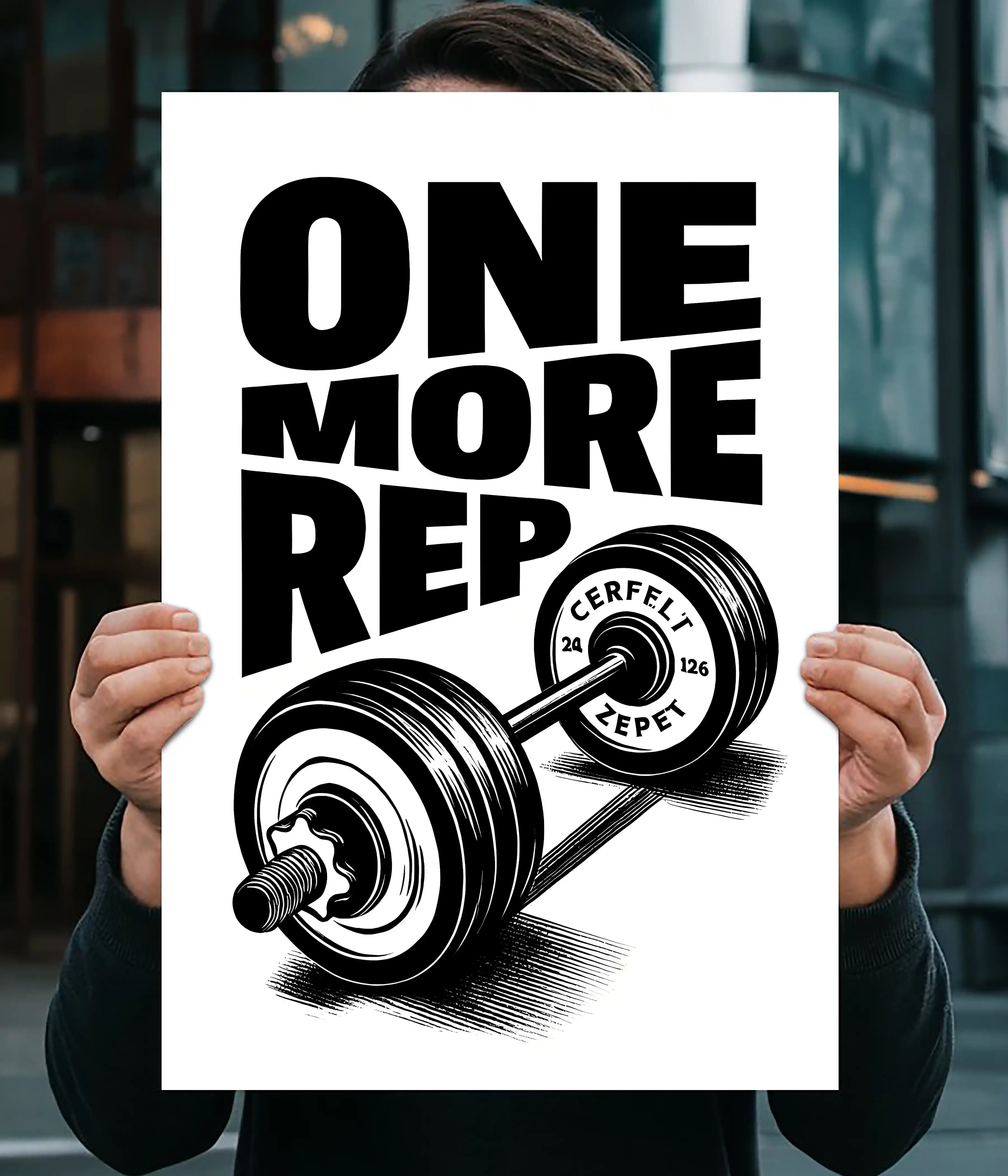 One More Rep Poster – Gym Motivation Main Image - Everanta